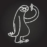 Sloth Chalk Drawing vector