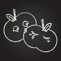 Apples Chalk Drawing vector