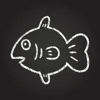 Surprised Fish Chalk Drawing vector