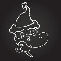 Santa Claus Chalk Drawing vector