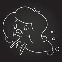Spooky Ghost Chalk Drawing vector