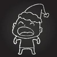 Singing Man Chalk Drawing vector