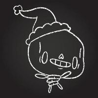 Festive Skeleton Chalk Drawing vector