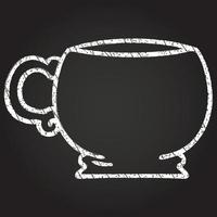 Cup Chalk Drawing vector