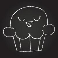 Muffin Chalk Drawing vector