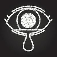 Occult Eye Chalk Drawing vector