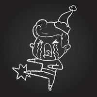 Christmas Man Chalk Drawing vector