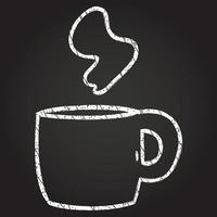 dibujo de tiza de café caliente vector