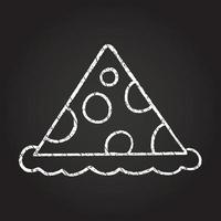 Pizza Slice Chalk Drawing vector