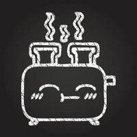 Toaster Chalk Drawing vector