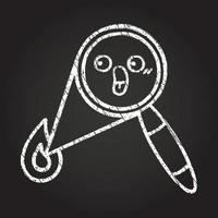 Magnifying Glass Chalk Drawing vector