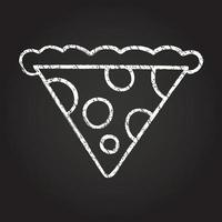 dibujo de tiza de pizza vector