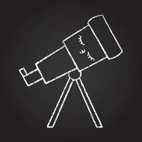 Telescope Chalk Drawing vector