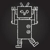 Robot Chalk Drawing vector