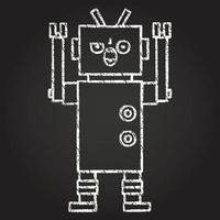 Robot Chalk Drawing vector