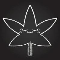 Autumn Leaf Chalk Drawing vector