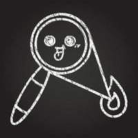 Magnifying Glass Chalk Drawing vector