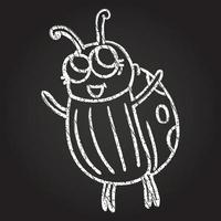 Ladybug Chalk Drawing vector