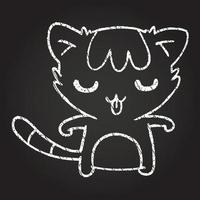 Cat Chalk Drawing vector