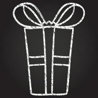 Christmas Present Chalk Drawing vector