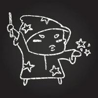 Wizard Chalk Drawing vector