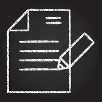 Taking Notes Chalk Drawing vector