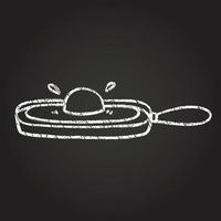 Frying Egg Chalk Drawing vector