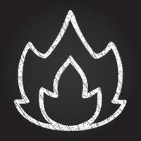 Fire Symbol Chalk Drawing vector