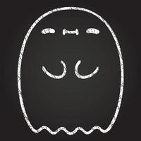 Cute Ghost Chalk Drawing vector