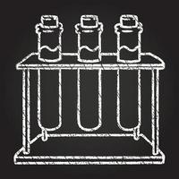 Test Tubes Chalk Drawing vector