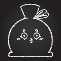 Garbage Sack Chalk Drawing vector