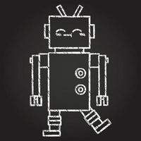 Robot Chalk Drawing vector