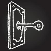 Key Lock Chalk Drawing vector