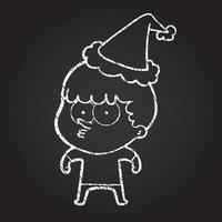 Christmas Man Chalk Drawing vector