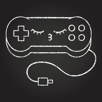 Console Controller Chalk Drawing vector