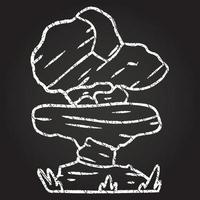 Stacked Rocks Chalk Drawing vector