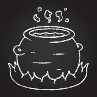 Bubbling Cauldron Chalk Drawing vector