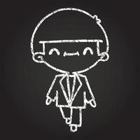 Office Man Chalk Drawing vector