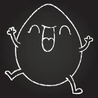 Happy Egg Chalk Drawing vector