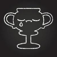 Crying Trophy Chalk Drawing vector