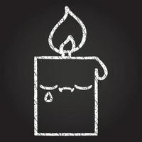 Candle Burning Chalk Drawing vector