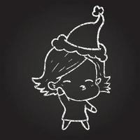 Festive Woman Chalk Drawing vector