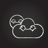 Cloud Chalk Drawing vector