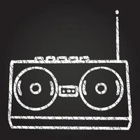 Radio Chalk Drawing vector