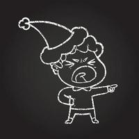 Christmas Man Chalk Drawing vector