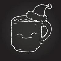 Christmas Coffee Chalk Drawing vector