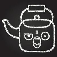 Hot Kettle Chalk Drawing vector