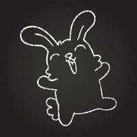 Rabbit Chalk Drawing vector