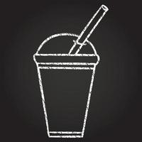 Iced Coffee Chalk Drawing vector