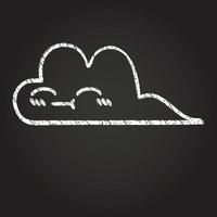 Cloud Drifting Chalk Drawing vector